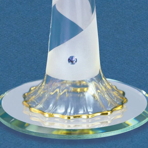 Glass Baron Lighthouse with Base Mirror in a Gift Box - Picture 3 of 3